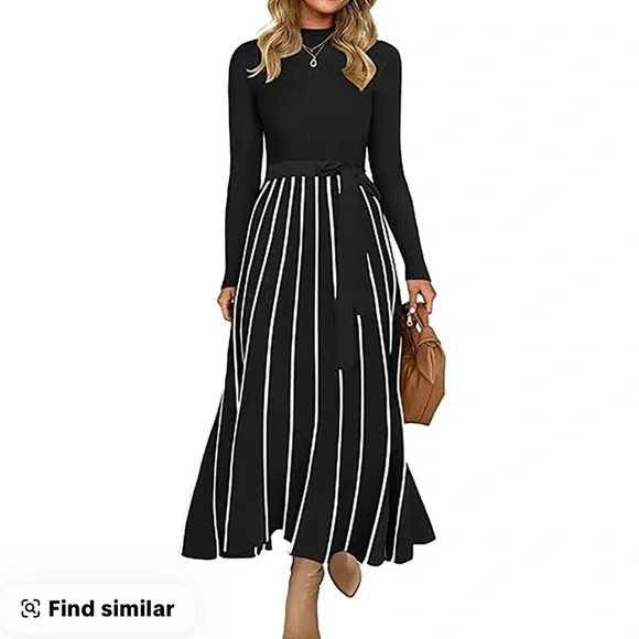 NWT Zesica Sweater Dress w/Tie Waist - Picture 1 of 2